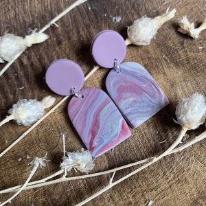 Handmade polymer clay earrings in the style Edna